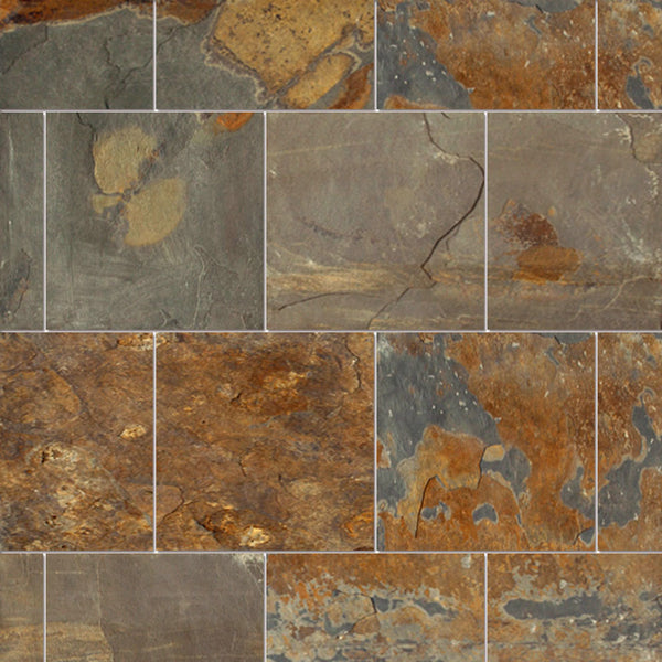 California Gold Slate Tiles 12x12 Gauged