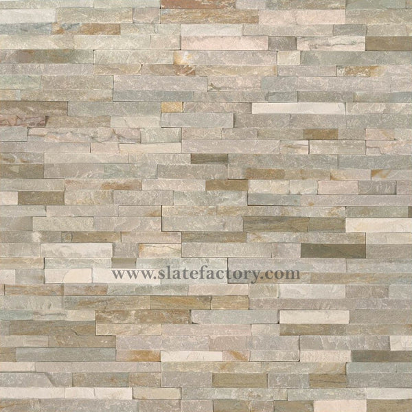 golden honey stacked stone panels