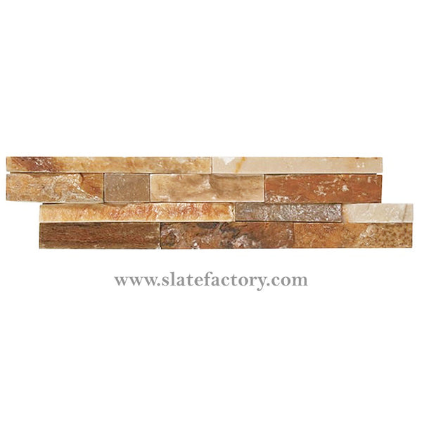 golden white ledger stone panel