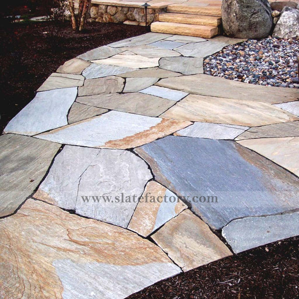 golden-white-quartzite-flagstone-path