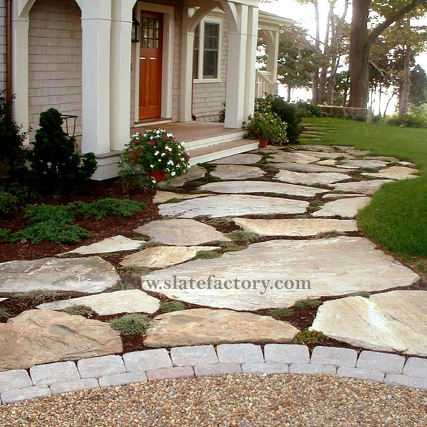 golden-white-quartzite-flagstone-stepping-stone