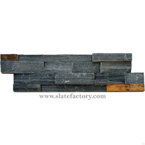 charcoal rust ledger stone panels split face 6x24